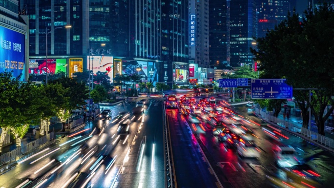 【正版素材】广州天河路夜景