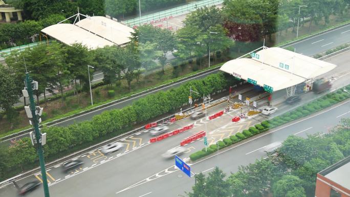 车流高速出入口路口收费站延时