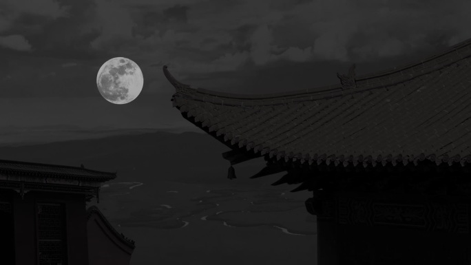 2K原创中秋节圆月月亮背景