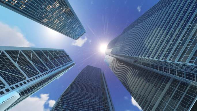 4k商务大楼金融中心视频素材