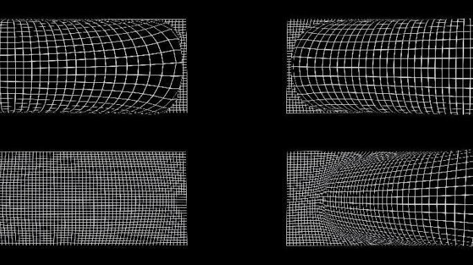 裸眼3d效果网格圆柱凸出
