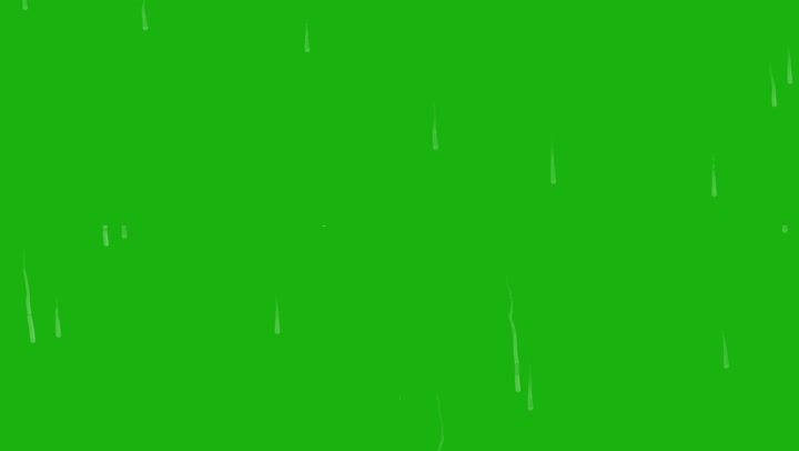 下雨雨水绿屏背景抠像绿幕素材