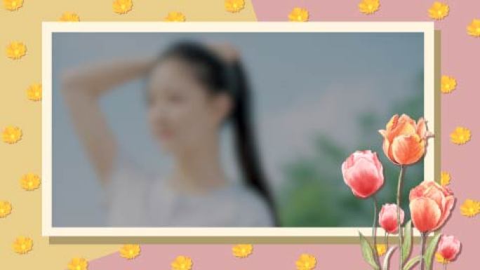 原创花朵祝福视频边框（透明通道）