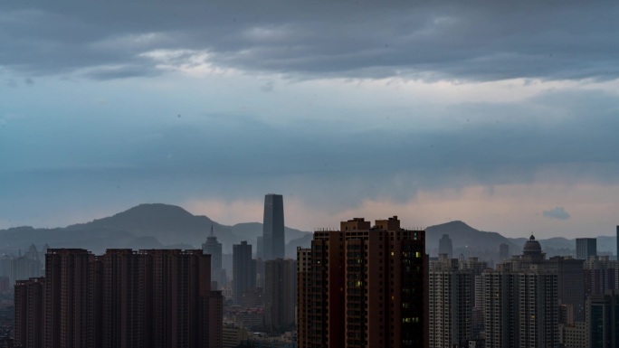 暴雨倾城兰州城市暴雨延时摄影