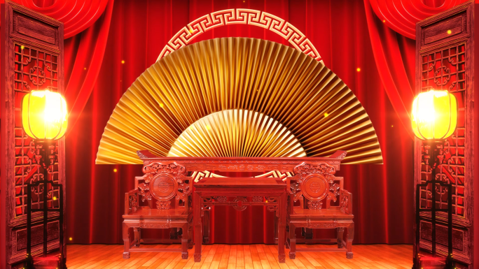 中国风古典戏台戏曲背景