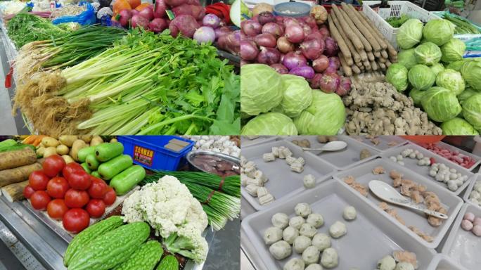 4K-菜场蔬菜陈列