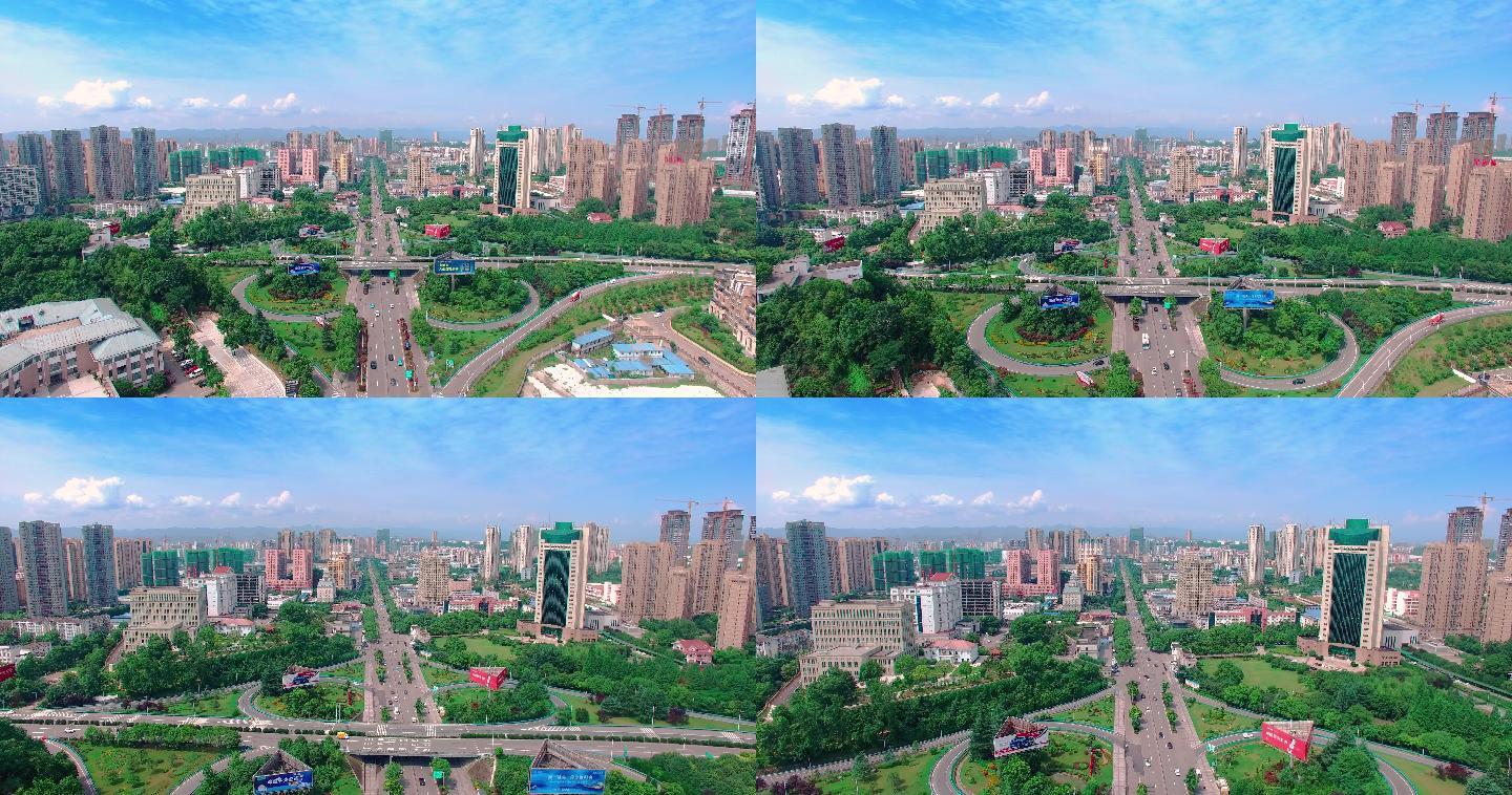 中国自贸区宜昌片区高新区航拍4k