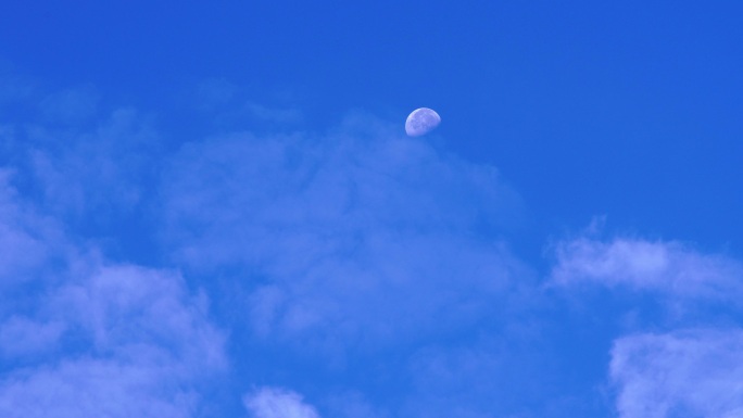 白天月亮丨4K丨原创