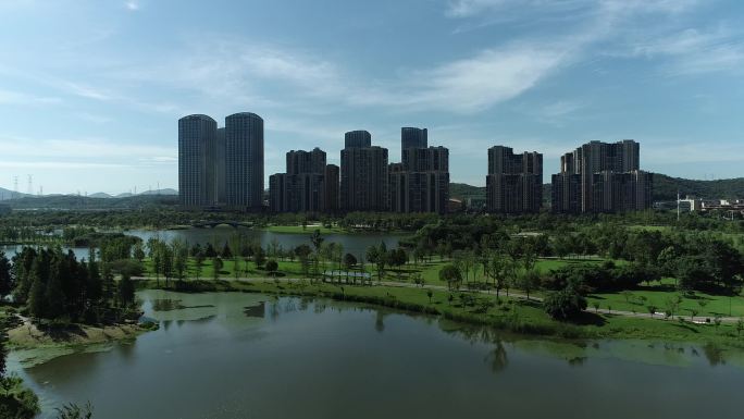 南京仙林湖万达茂航拍