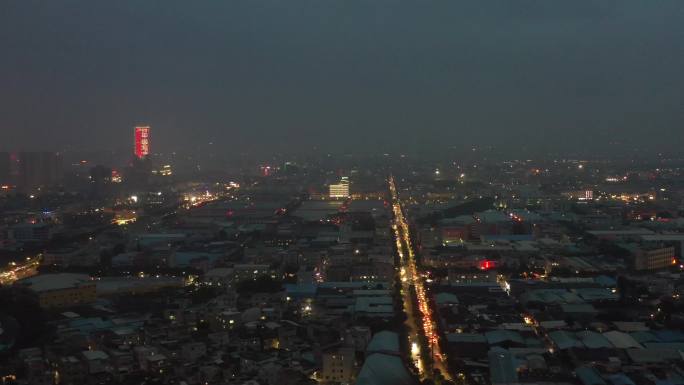 城市夜景航拍微电影空镜