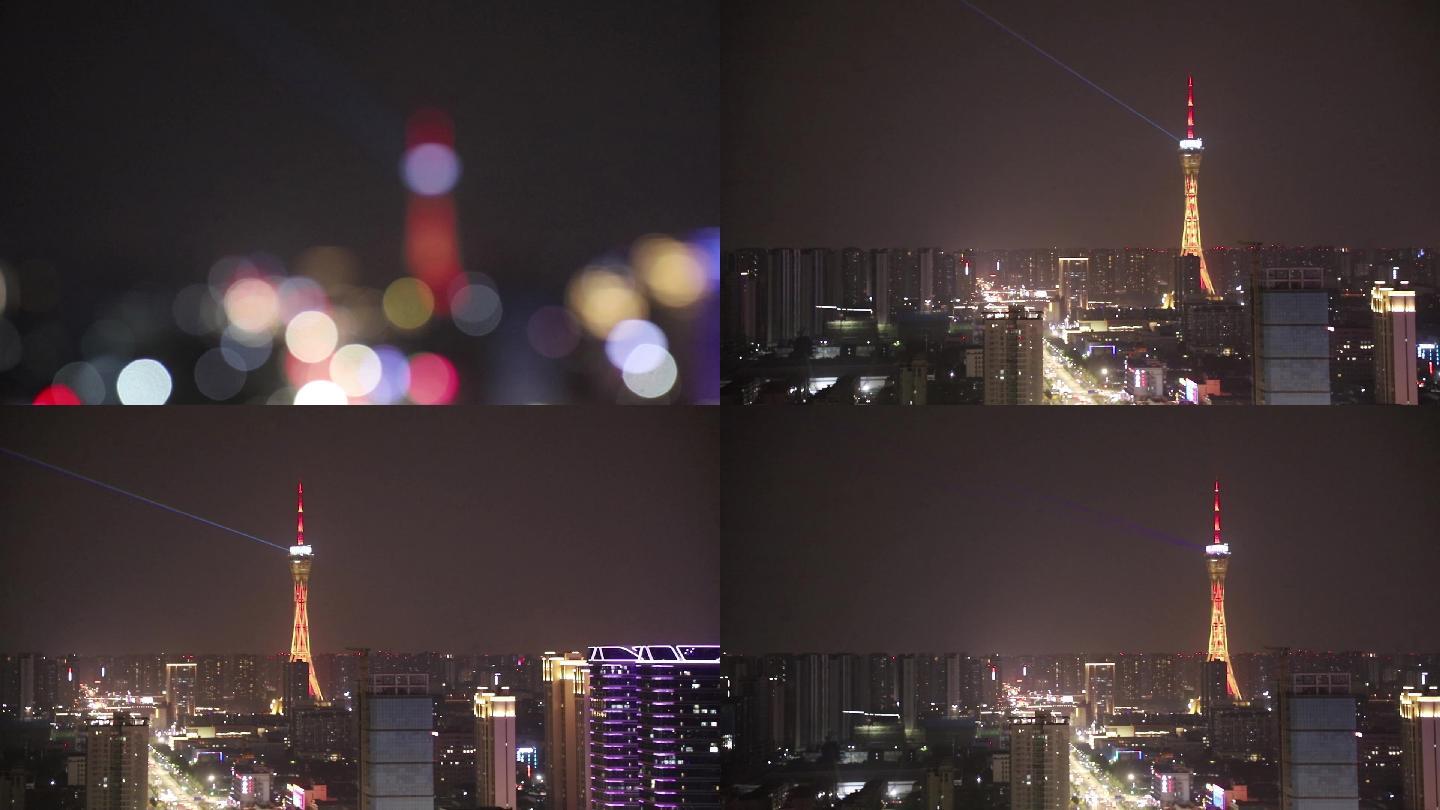 福塔夜景虚焦