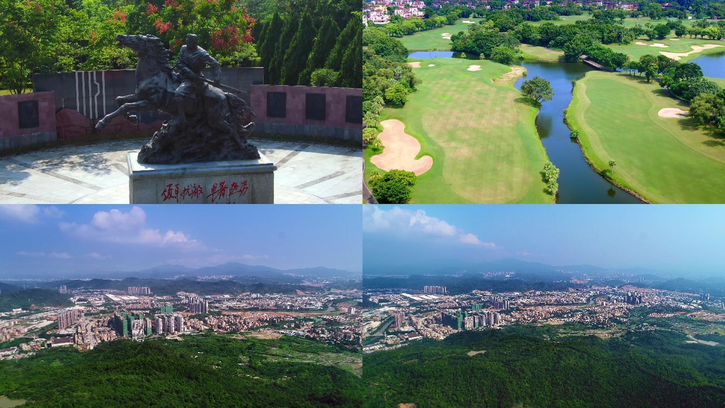 4K惠州惠阳淡水景点生态环境绿化航拍