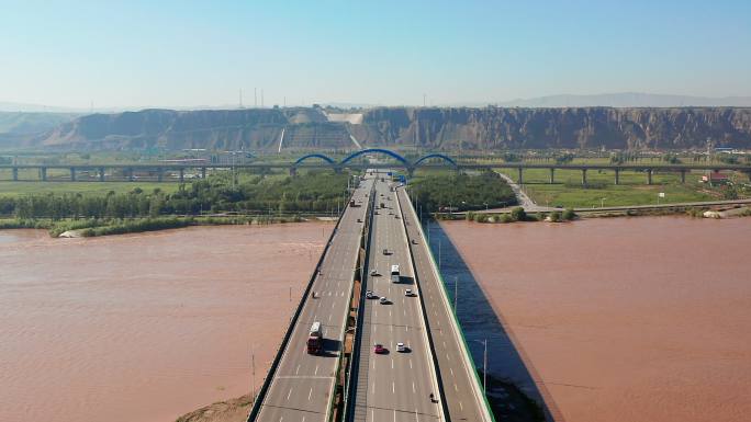 中卫黄河大桥4K航拍