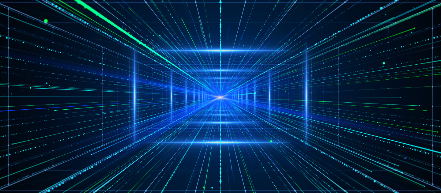 蓝色科技隧道空间穿梭视频素材