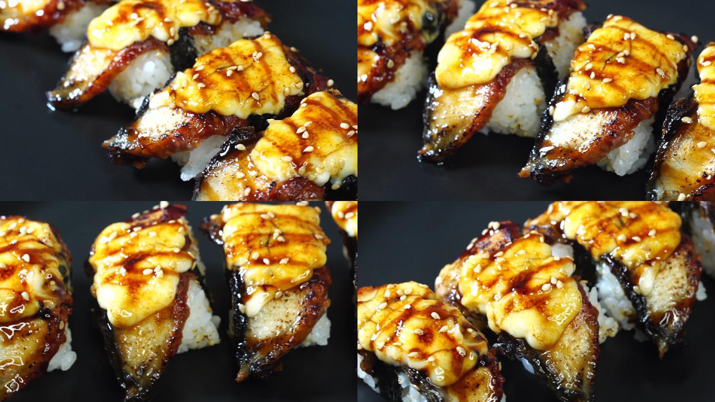 烤鳗鱼饭日式料理美食摄影