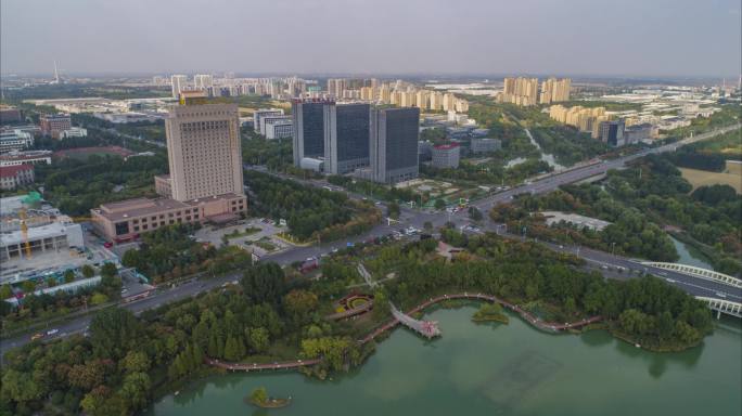 4K-山东-济宁-延时-高新区人工湖车