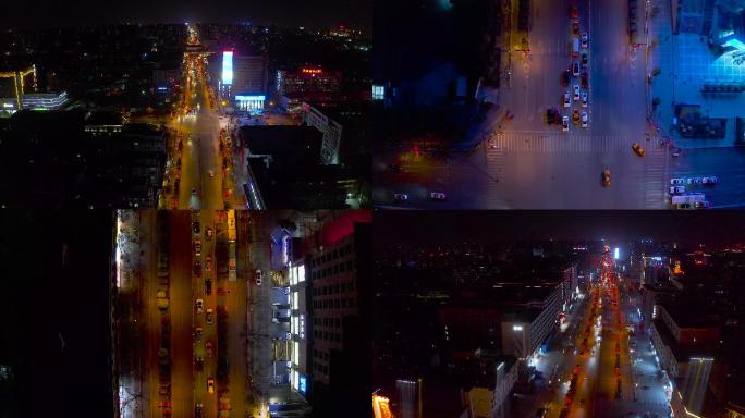 合集_城市夜晚街景交通4K航拍