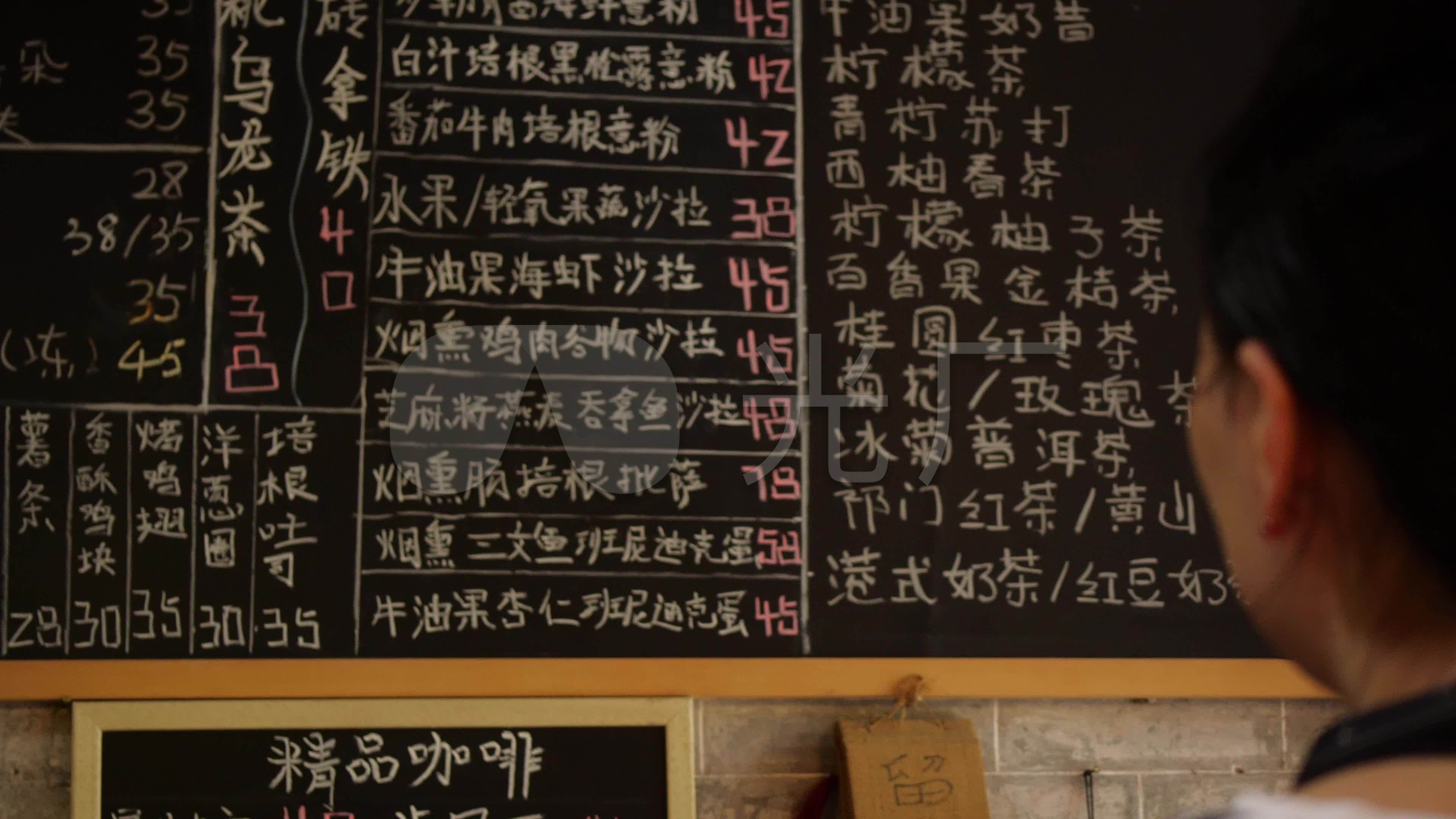 咖啡厅黑板菜单点餐冷饮粉笔字