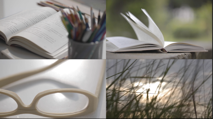 风吹书页翻书文艺