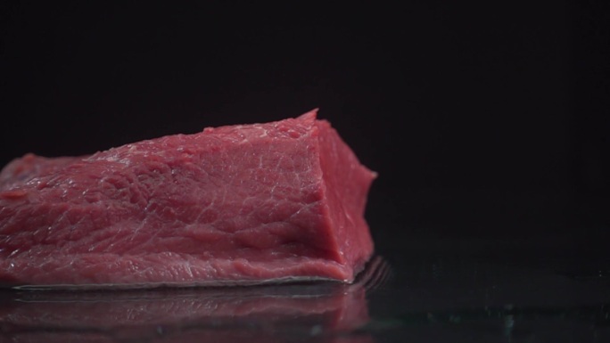 鲜牛肉食材慢镜头