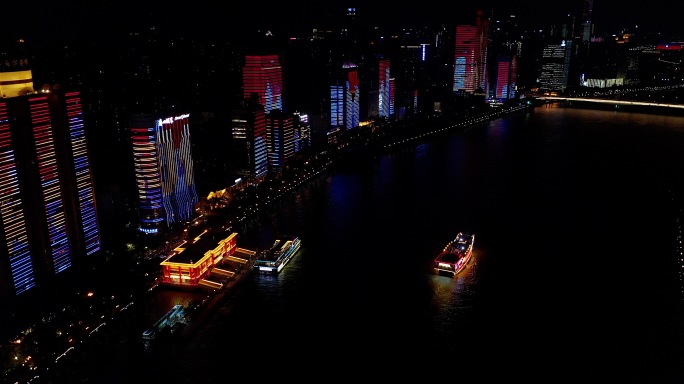 2020广州国庆海珠桥灯光秀航拍
