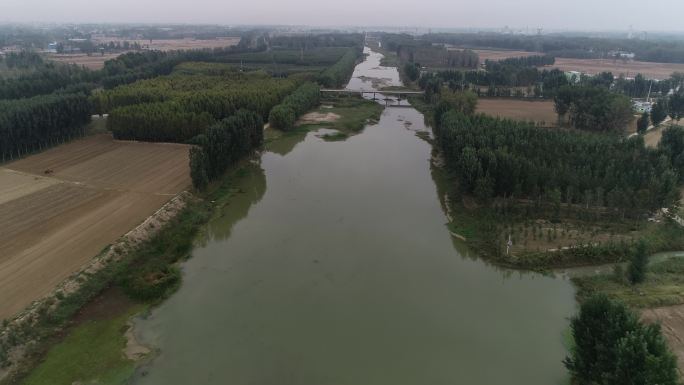 河流污染农业农村污水排污河水灌溉