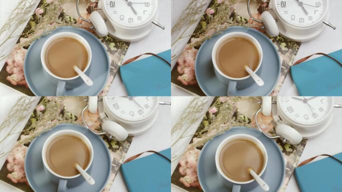 【可商用】4K时间光影咖啡惬意文艺小清新