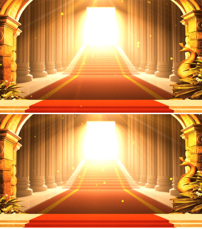 浪漫欧式罗马柱宫殿舞台背景