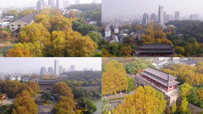 南京挹江门航拍4k南京挹江门南京城墙