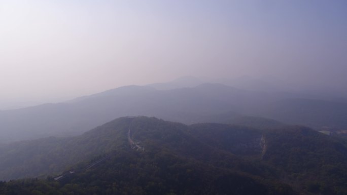 南京老山航拍4k老山南京珍珠泉森林
