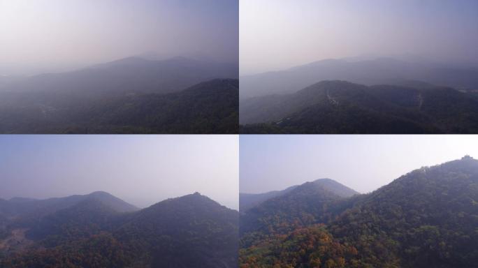 南京老山航拍4k老山南京珍珠泉森林