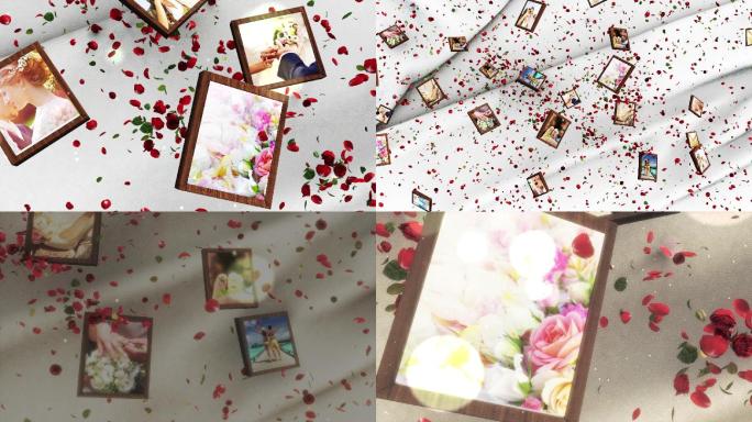 （两种色调）浪漫梦幻玫瑰婚礼相册模板