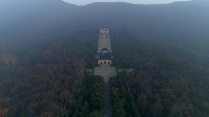 紫金山航拍4k紫金山清晨紫金山日出