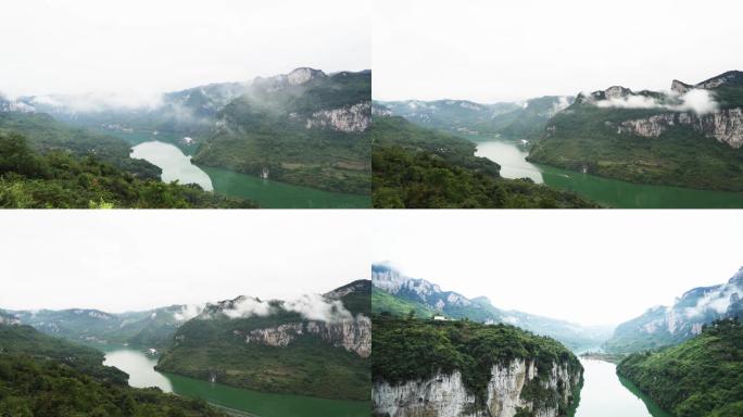青山绿水云雾缭绕山间小溪生态河流河水治理