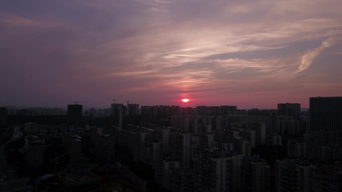长沙市日落