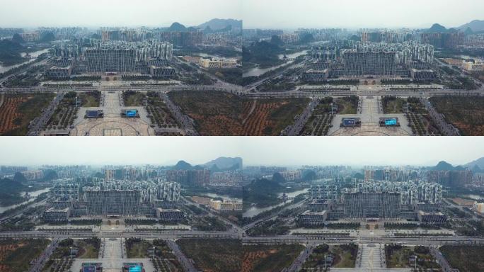 航拍临桂新区城市建筑4k最新