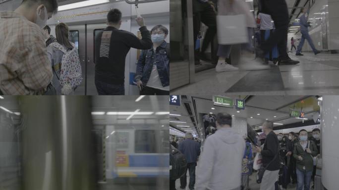 【4K】疫情期间-地铁交通工具出行