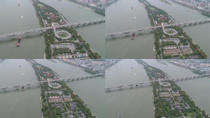 4K-航拍长沙橘子洲大桥-原素材
