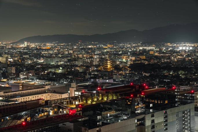 日本Kyoto京都夜景延时