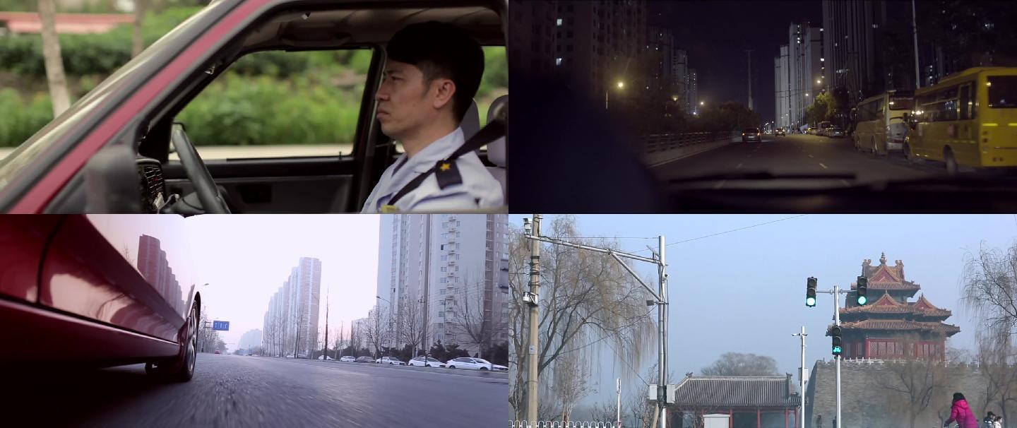 出租车行驶在北京街头