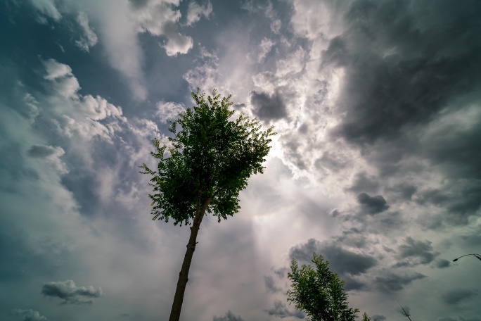 正午太阳光晕延时
