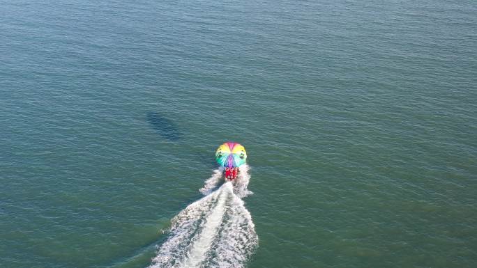石老人海上滑翔伞4K原素材