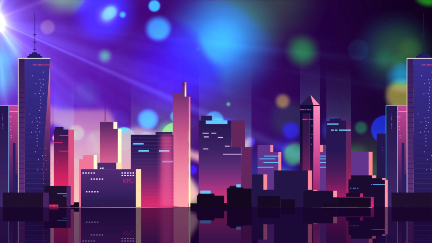 炫彩城市走屏LED背景视频