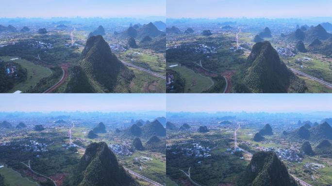 风光公路山脉山景4k最新桂林风景天际线