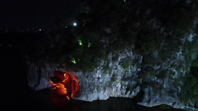 象鼻山夜晚桂林夜景最新4k桂林旅游国庆