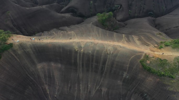 湖南郴州高椅岭景区丹霞地貌航拍