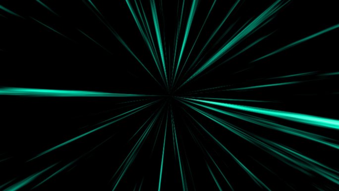 绿色放射背景-动感光线发射线