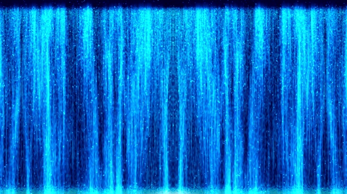 7K宽屏唯美蓝色全息粒子瀑布+循环