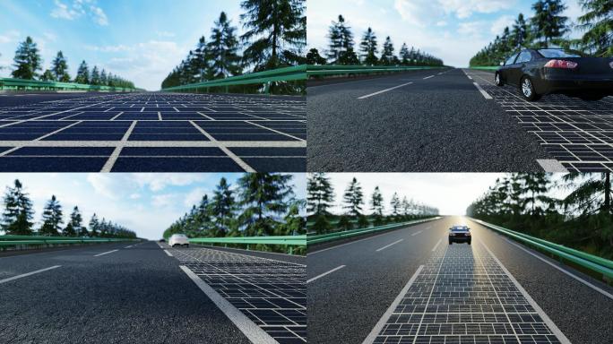 4K太阳能高速公路光伏路面