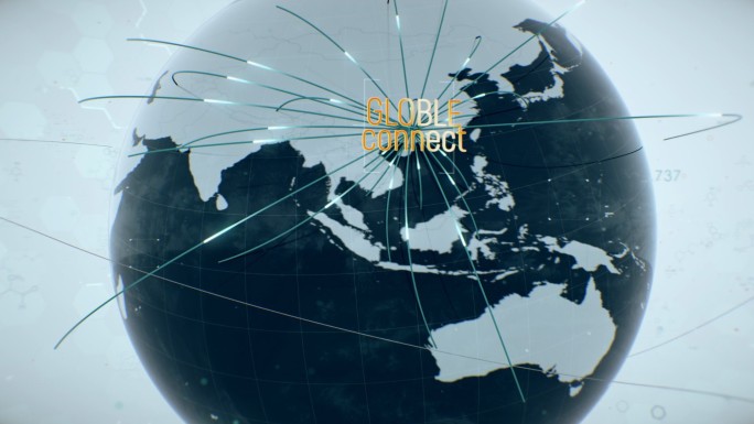 世界地图连线